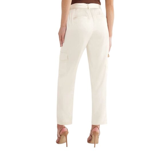 Sofia Jeans Women's Tapered High Rise Satin Cargo Pants, 27" Inseam, Size 16 - Picture 3 of 8